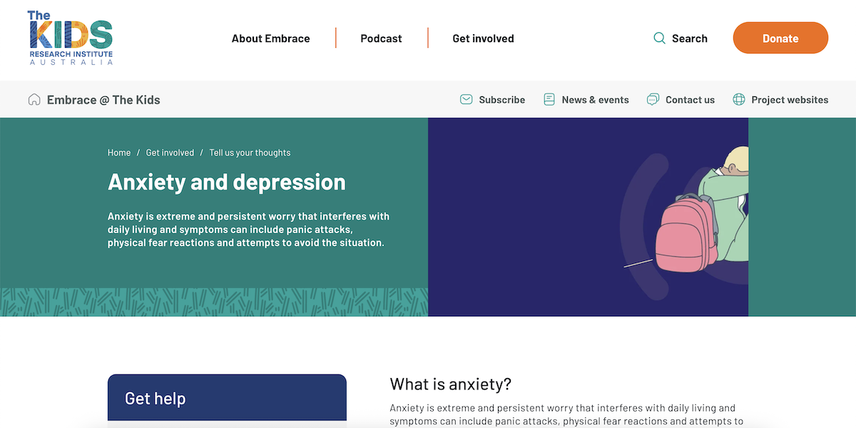 Telethon Kids Institute - Anxiety and Depression